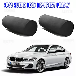 Suede Neck Headrest Pillow Cervical Spine Protection Cushion For BMW 3 Series - Picture 1 of 11