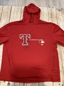 Texas Rangers Majestic Hoodie rot Sweatshirt MLB Größe XL - Bild 1 von 12