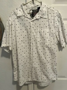 Mens Size XL Point Zero Iron Cross Button Down Shirt - Picture 1 of 4