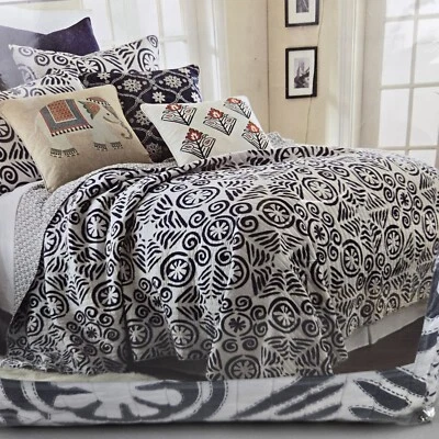 Levtex Twin лоскутное одеяло и 1 стандартный Sham роскошь лоскутное одеяло комплект абстрактный белый черный - Изображение 1 из 4