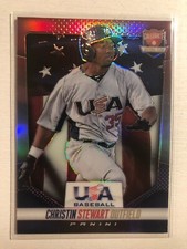 2014 Panini USA Baseball Red White Blue Refractor /149 Christin Stewart 24