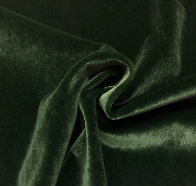KRAVET MOHAIR EMERALD GREEN WOOL VELVET CUSHION DRAPERY FABRIC BY YARD 28" WIDE - Image 1 of 3