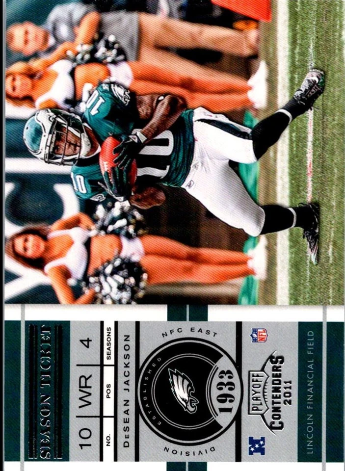 2012 Panini Prime Signatures Proof Green DeSean Jackson Philadelphia Eagles #58 - Image 1 of 2