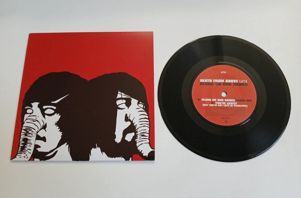 DEATH FROM ABOVE 1979 BLOOD ON OUR HANDS VINYL 7" SINGLE 679 UK 2005 NEAR MINT - Image 1 of 2