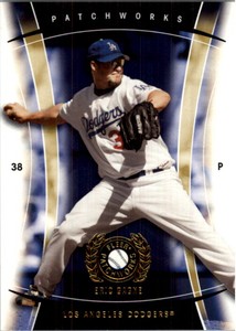 2005 Fleer Patchworks Gold Los Angeles Dodgers Baseball Card #48 Eric Gagne /99