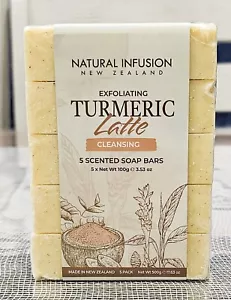 Natürliche Infusion Neuseeland Peeling Kurkuma Latte Seife Bars 5 Stück 17,6 Oz. - Bild 1 von 4