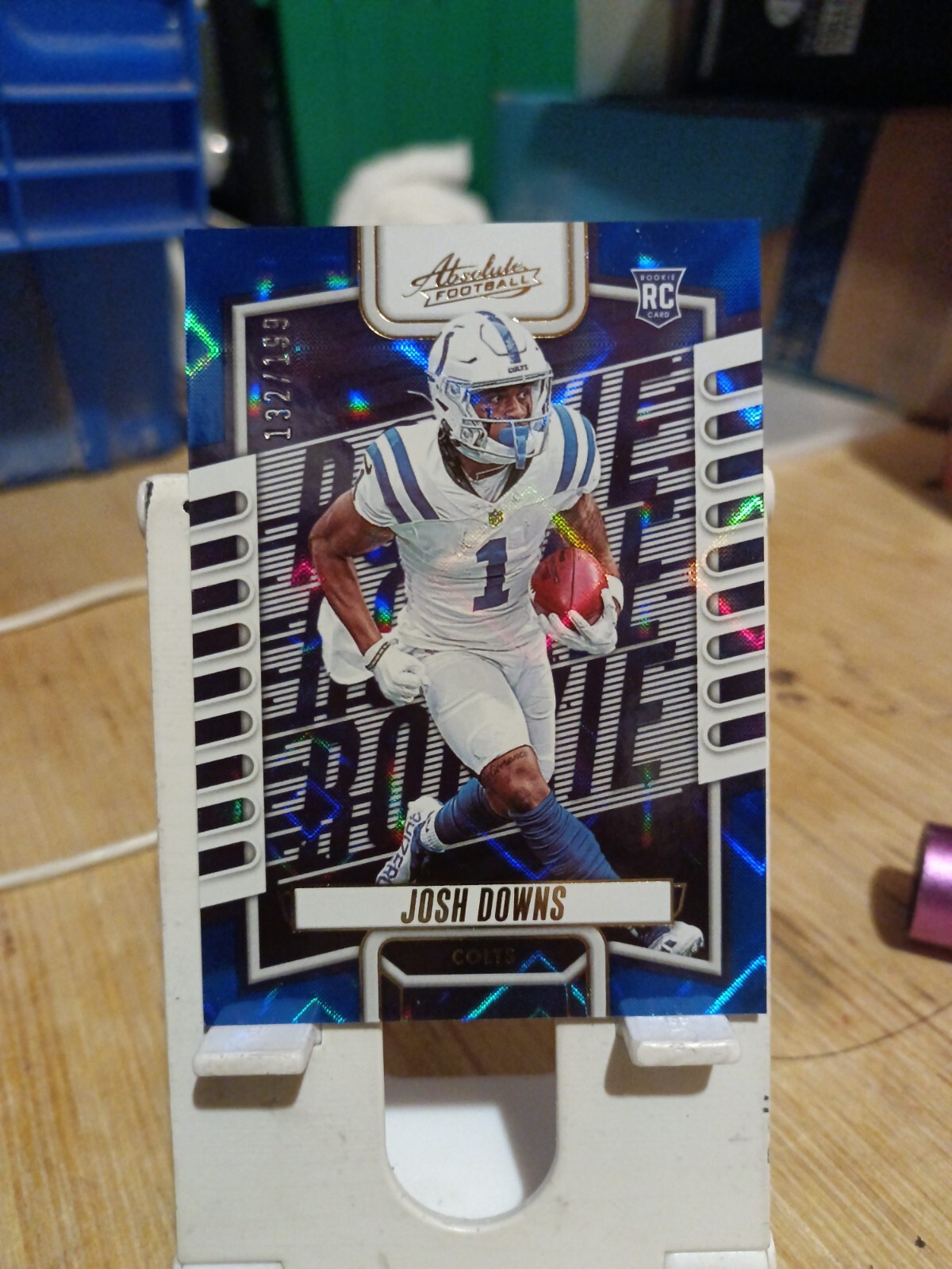 2023 Panini Absolute Football #128  Josh Downs (Blue Diamond #132/199) RC