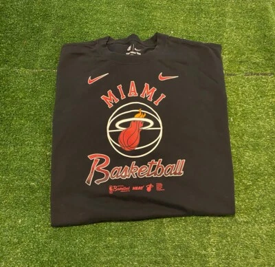 Miami Heat Camisa Hombre XXXL Negra Nike Manga Larga Script Baloncesto NBA V Foto 1 de 4