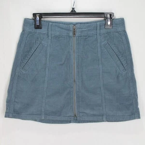 Falda de pana American Eagle tiro alto línea A para mujer talla 6 azul cremallera frontal mini - Imagen 1 de 5