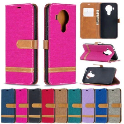 Denim Wallet Leather Flip Phone Case For Nokia G11 G21 1.4 G10 G20 6.3 5.4 3.4 - Image 1 of 4
