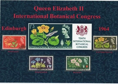 GB QEII BONITA EXHIBICIÓN USADA DEL CONGRESO BOTÁNICO INTERNACIONAL 1964 VFU #2 Foto 1 de 2