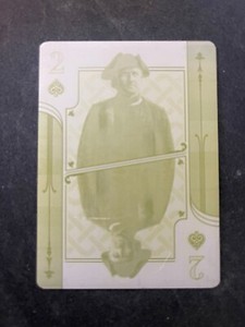 Outlander Season 4 Yellow Printing Plate Card 2 of Spades