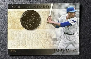 2012 Topps Baseball 1 Gold Standard GS-8 ERNIE BANKS Cubs card Toploader - Picture 1 of 4