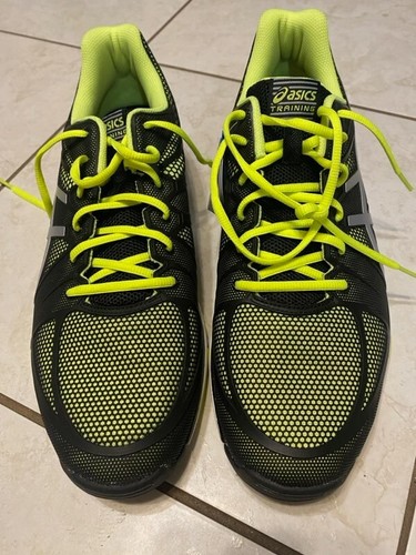 Asics Uomo Nero Verde Tg 14