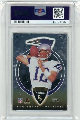 2000 Playoff Momentum Rookie Tandems #RT-22 Tom Brady Chris Redman PSA 9 Foto 1 de 2