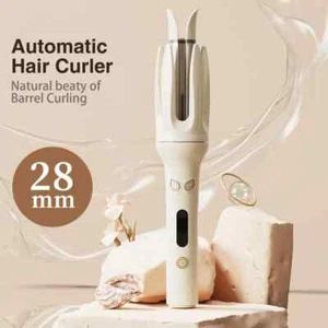 Automatic Hair Curler: 28mm Barrel, 4 Temperature Settings, Negative Ion Generat - Picture 1 of 10
