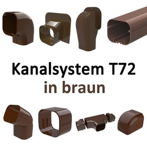 Kanalsystem Kabelkanal für Kältemittelleitungen in braun T72 f. Klimaanlage - Bild 1 von 46