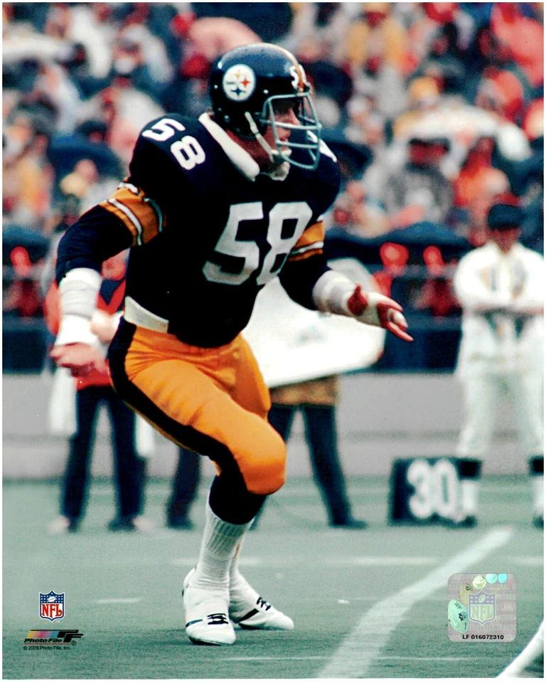 Foto de fútbol americano 8x10 con licencia de Jack Lambert-Pittsburgh Steelers Foto 1 de 1