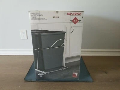 Pull Out Trash Can Plastic Soft Close Removable Handle Durable Kitchen 35 Quart - Image 1 of 4