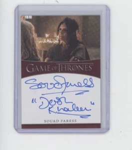 GAME OF THRONES IRON AUTO AUTOGRAPH INSCRIPTION SOUAD FARESS HIGH PRIESTESS - Picture 1 of 1