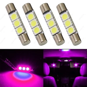 4 x Rosa 28mm 3SMD T6 6641 LED Bombillas Parasol Tocador Espejo Fusible Luces + HERRAMIENTA - Imagen 1 de 5