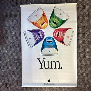 SELTENE VERSION 2-SEITIGES VINYL iMAC _APPLE COMPUTER _ Think different Campaign 39"x26" - Bild 1 von 9