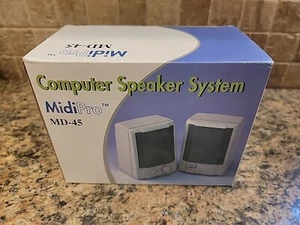 NEW!! MidiPro MD-45 Computer Speaker System for Cassette or CD Player  - Picture 1 of 5