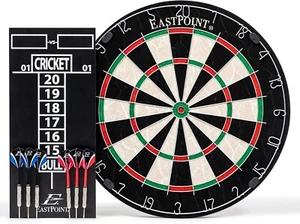 Official Size Dart Board Set with Dart Scoreboard & Accessories - Picture 1 of 8