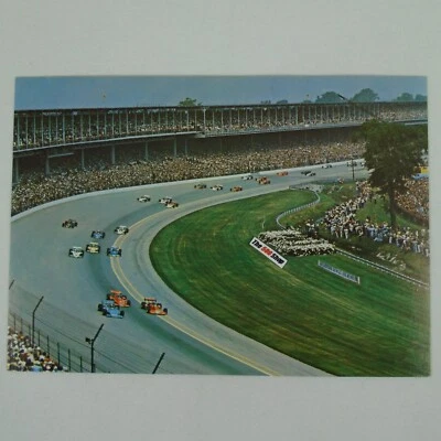 1975 Indianapolis 500 The Parade Lap Postcard 5"x7" AJ Foyt Johncock Bobby Unser - Image 1 of 4