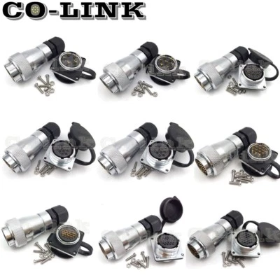 WF28 5-26Pin Waterproof Connector, IP67 Industrial Avaition Power Solder Connect - Image 1 of 4