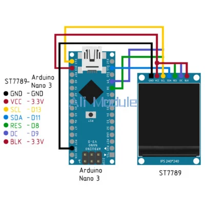 NEU 1,3 Zoll TFT IPS LCD Display Modul 240x240 SPI für Arduino Raspberry Pi - Bild 1 von 4