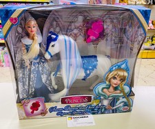 Bambola Principessa dei Ghiacci 30cm Cavallo e Spazzola Princess Grandi Giochi I