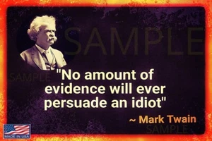 WORLDS GREATEST SIGNS! MARK TWAIN METAL SIGN 8"X12" MAN CAVE BAR OFFICE DECOR - Picture 1 of 2