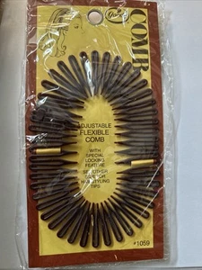 1980 Goody Hochsteckfrisur flexibel verstellbar Haarkamm Pferdeschwanz Chignon #1059 Neu NOS - Bild 1 von 2