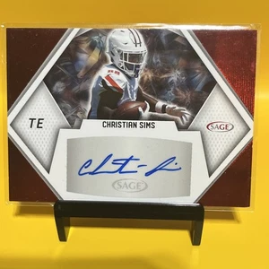 2023 SAGE High Series - Autographs Christian Sims #A-CS3 Red (AU, RC) - Picture 1 of 3