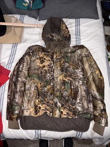 Redhead Men’s Jacket Full Zip Mossy Oak Camo Thinsulate Removable Hood Sz Large - Picture 1 of 9