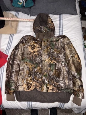 Redhead Men’s Jacket Full Zip Mossy Oak Camo Thinsulate Removable Hood Sz Large - Image 1 of 4