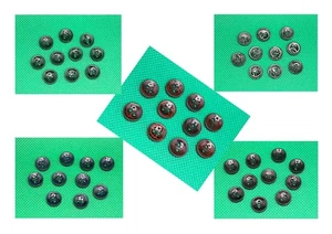 Botón Crash patrón Ø 11,5 mm resina botones flash manualidades coser 2 agujeros Scrapbooking - Imagen 1 de 31