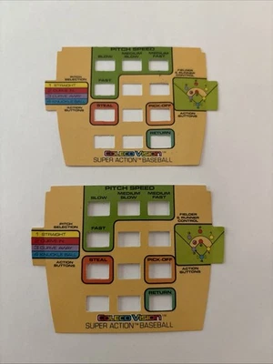 Colecovision Super Action Controller  Baseball Game Overlay Inlays Excellent - Image 1 of 2