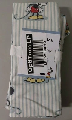 Mickey Mouse Stripe Organic Toddler Bed Sheet Set - Image 1 of 4