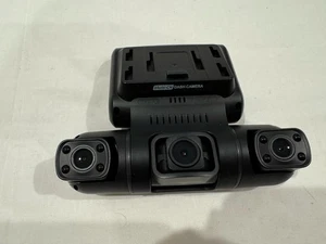 Rhorawill Dash Cam 3 Canali,Anteriore Posteriore Interno Sinistro Destro Full HD Telecamera Auto - Foto 1 di 4