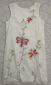Copper Key Cotton Butterfly Shift Dress Embroidered Sequins Girls Size 14 - Picture 1 of 10