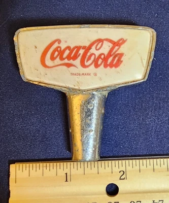 Vintage Coca Cola Coke Soda Fountain Dispenser Handle Knob Advertising Chrome - Image 1 of 4