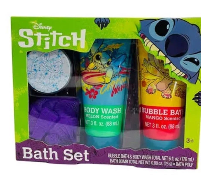 JUEGO DE BAÑO PUNTADA.   4 piezas.  Nuevo en caja.   🔥✅. BAÑO DE BURBUJAS. BOM DE BAÑO. GEL. EXFOLIANTE Foto 1 de 2