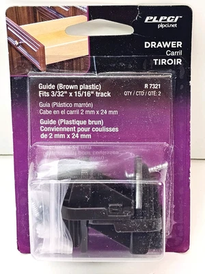 Kit guía de oruga de cajón de plástico marrón Prime-Line R 7321 PRIME-LINE R 7321 Foto 1 de 4