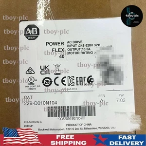 AB 22B-D010N104 PowerFlex kW 5 HP AC Drive 22BD010N104 New Sealed AB US Free Tax - Picture 1 of 1