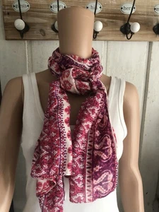 Woman’s Scarf Made In India Shades Of Pink Measuring 25/70 - Picture 1 of 12