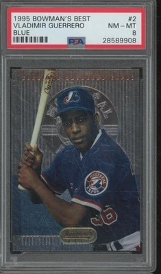 Bowman's Best Vladimir Guerrero #2 1995 radiocontrol novato azul patio PSA 8 casi nuevo-como nuevo BW1 Foto 1 de 2