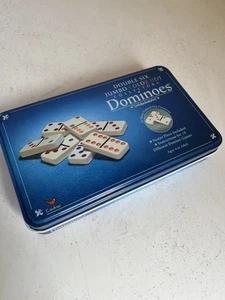 Double Six Dominosteine Cardinal 28 Jumbo Size Color Dot Complete Game Set in Tin - Bild 1 von 3