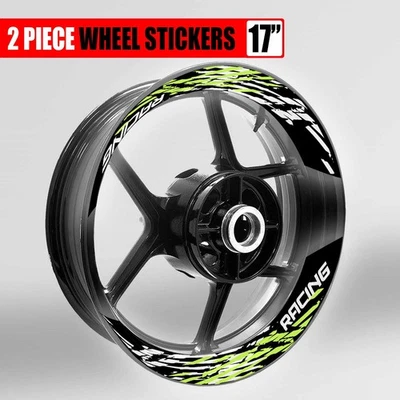 Pegatinas de rueda de llanta S07B verde claro 2 piezas para GSXS750 15 16 17 18 19 20 Foto 1 de 4